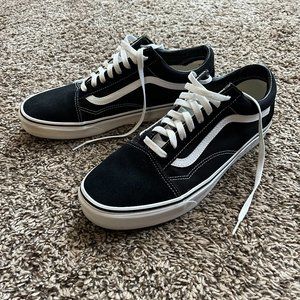 Vans Mens Old Skool Sneakers Size 11.5 Black White Skate Shoes